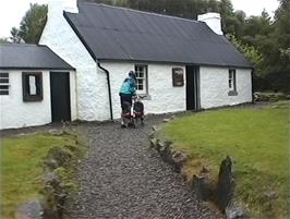 Gavin arrives at the Beinn Eighe National Nature Reserve Visitor Centre near Kinlochewe after visiting the doctor at Torridon - 11.6 miles into the ride